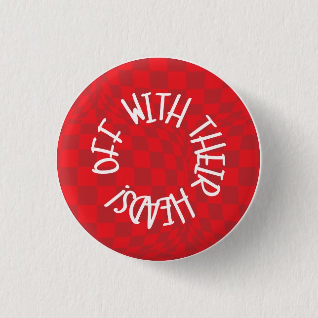 Bóton Redondo 2.54cm Alice no País das Maravilhas - Crachá - Rainha do  (Frente)