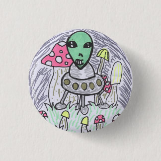 Bóton Redondo 2.54cm Alienígena Fofa de Inspiring Alien
