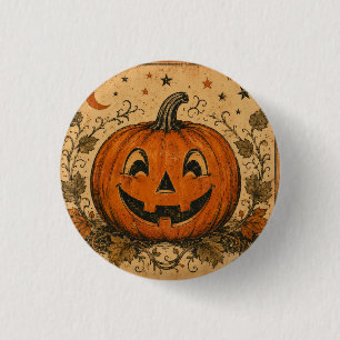 Bóton Redondo 2.54cm Almofada de lançamento de Halloween de Abóbora Vin
