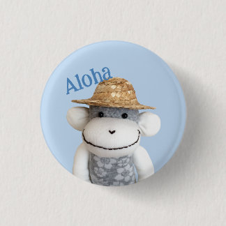 Bóton Redondo 2.54cm Aloha Sock Monkey(Boy)