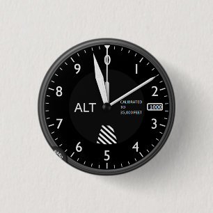 Bóton Redondo 2.54cm Altímetro dos aviões