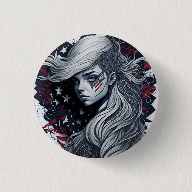 Bóton Redondo 2.54cm american fan 25 (Frente)