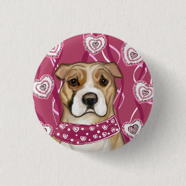 BÓTON REDONDO 2.54CM AMERICANO STAFFORDSHIRE TERRIER