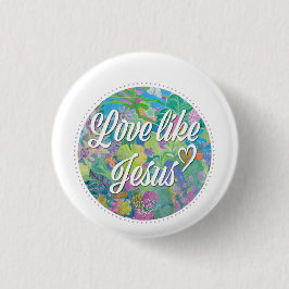 Bóton Redondo 2.54cm Amor Como Jesus