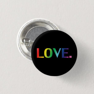 Bóton Redondo 2.54cm Amor, orgulho lgbt lgbtq gay quedas cores do arco-