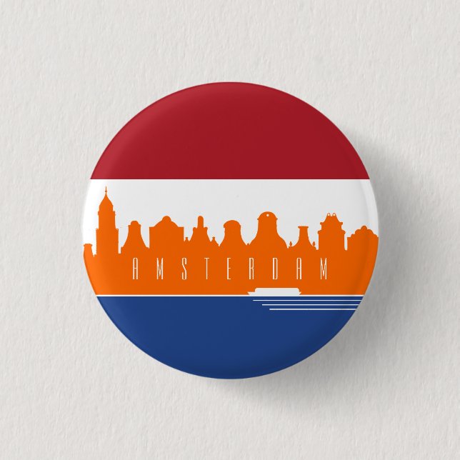 Bóton Redondo 2.54cm Amsterdã (Frente)