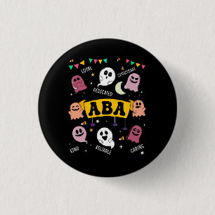 Bóton Redondo 2.54cm Análise de Comportamento Aplicada ABA Halloween Sp