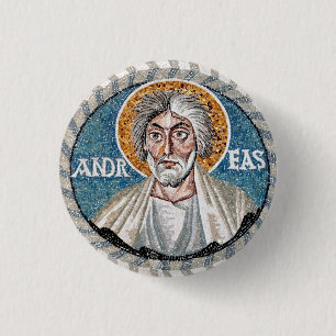 Bóton Redondo 2.54cm Andrew, o mosaico de Apostle