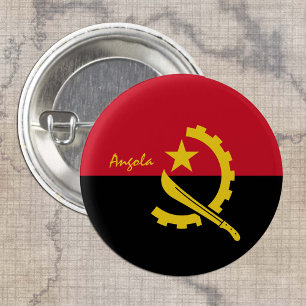 Bóton Redondo 2.54cm Angola button, patriotic Angolan Flag fashion