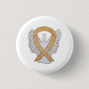 Bóton Redondo 2.54cm Ângulo do Cancer Angel Pin do Apêndice da Fita d