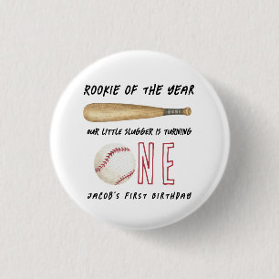 Bóton Redondo 2.54cm Aniversário de 1 ano do Rookie of the Year Basebal