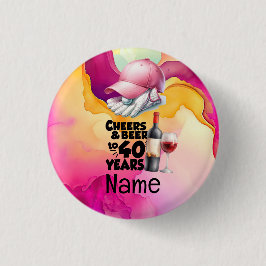 Bóton Redondo 2.54cm Aniversário de 40 anos de golfe para golfista