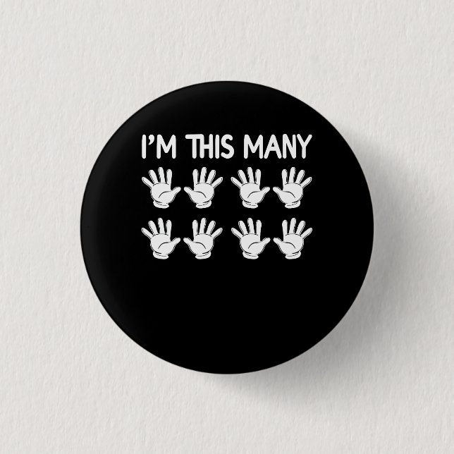 Bóton Redondo 2.54cm Aniversário de 40 anos Divertido Tanta Mão Para 40 (Frente)