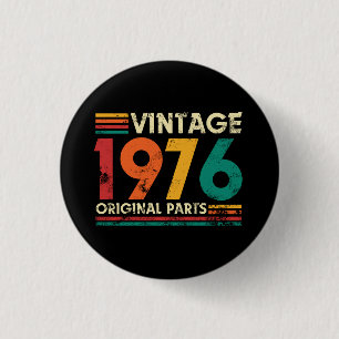 Bóton Redondo 2.54cm Aniversário de 50 anos Vintage 1976