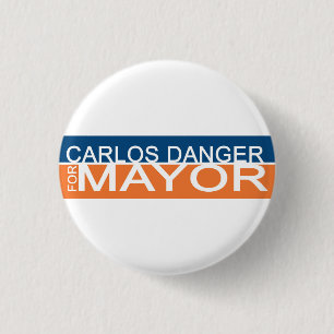Bóton Redondo 2.54cm Anthony Weiner - perigo de Carlos para o Mayor