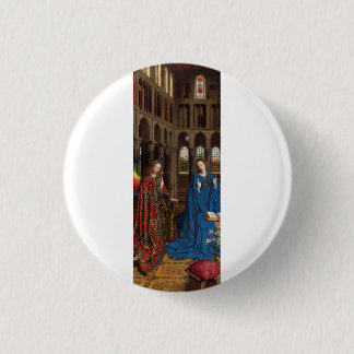 Bóton Redondo 2.54cm Anunciação de Van Eyck Premium Luz da Catedral
