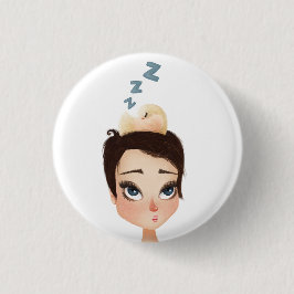 Bóton Redondo 2.54cm Apanhando Birdie em um Pixie