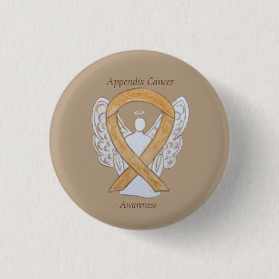 Bóton Redondo 2.54cm Apêndice Cancer Ângulo de Fita de Consciência Ambe