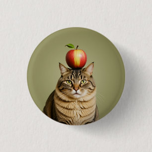 Bóton Redondo 2.54cm Apple Cat