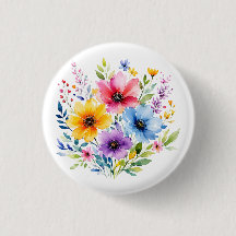 Aquarela pintada de flores silvestres