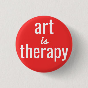 Bóton Redondo 2.54cm Art is Therapy Red Pin Button
