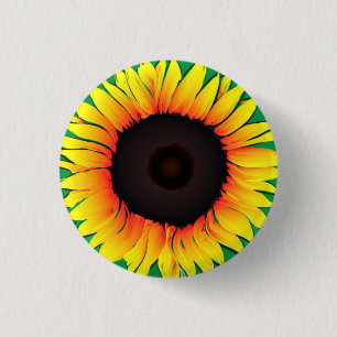 Bóton Redondo 2.54cm Art Sunflower - Choose / add your favorite colors