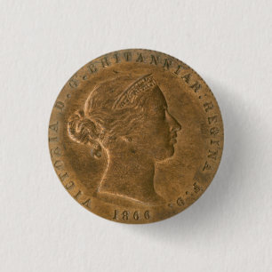 Bóton Redondo 2.54cm Arte da moeda de um centavo de Ingleses do