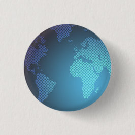 Bóton Redondo 2.54cm Arte de Mapa Mundial Gradiente de Ponto Digital