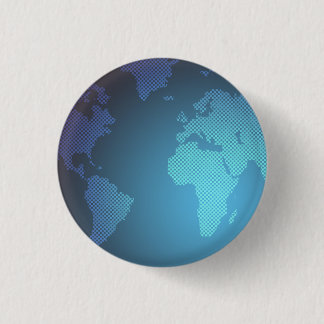 Bóton Redondo 2.54cm Arte de Mapa Mundial Gradiente de Ponto Digital