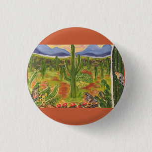 Bóton Redondo 2.54cm Arte do Deserto do Arizona