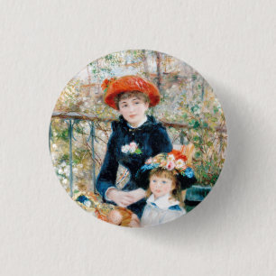 Bóton Redondo 2.54cm As Duas Irmãs, No Terrace Auguste Renoir   