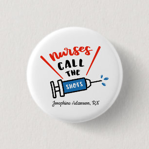 Bóton Redondo 2.54cm As enfermeiras tomam as rédeas Personalizar com no