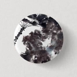 Bóton Redondo 2.54cm Asiatische Kunst mit Lotusblätter Motiv