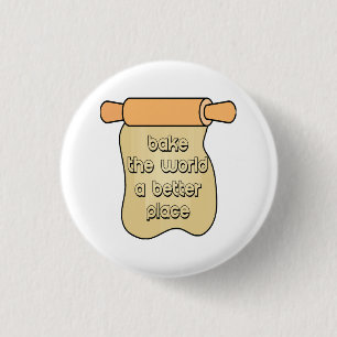 Bóton Redondo 2.54cm Assar mundo um lugar melhor