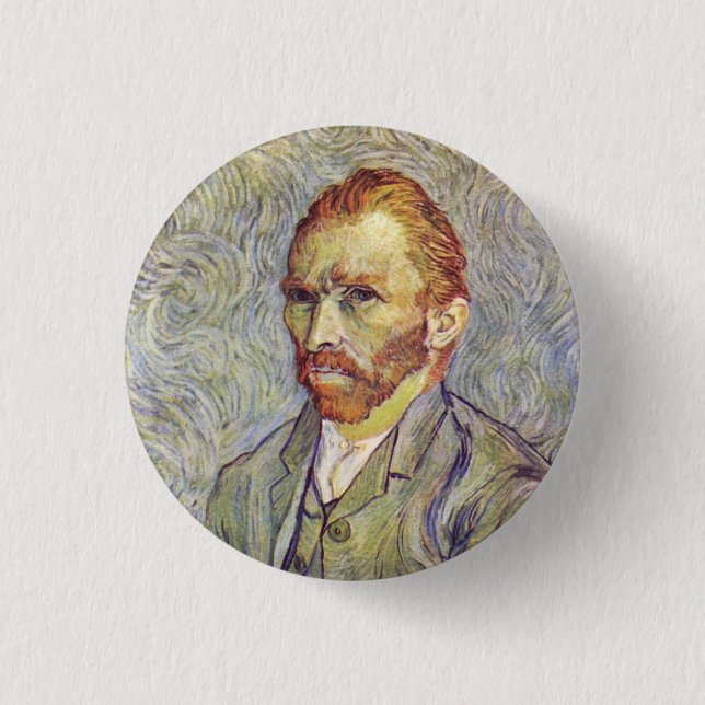 Bóton Redondo 2.54cm Autoretrato Vincent Willem van Gogh (Frente)