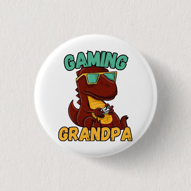 Bóton Redondo 2.54cm Avô Gamer (Frente)