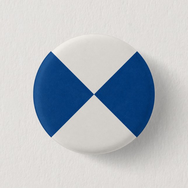 Bóton Redondo 2.54cm Azulejo Decorativo Geométrico (Frente)