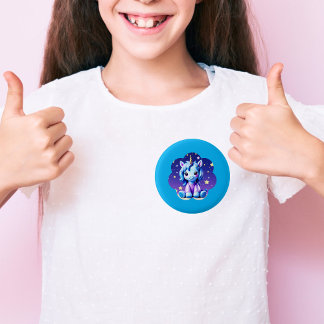 Bóton Redondo 2.54cm Baby Unicorn In PJ's Button