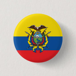 Bóton Redondo 2.54cm Bandeira abstrata de Equador, república do botão