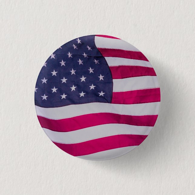 Bóton Redondo 2.54cm Bandeira Americana (Frente)