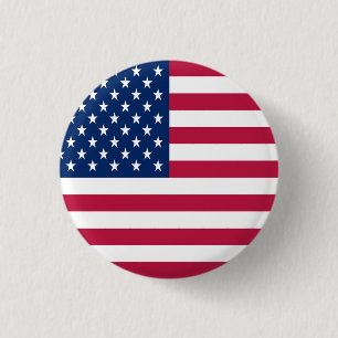 Bóton Redondo 2.54cm Bandeira americana Flag Pride Design- 76353