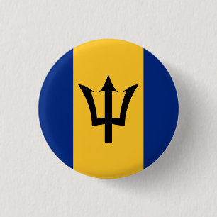 Bóton Redondo 2.54cm Bandeira Barbados