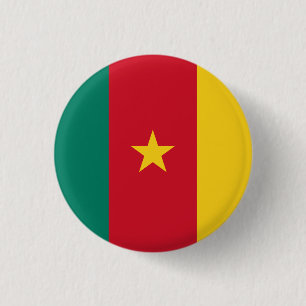 Bóton Redondo 2.54cm Bandeira Camarões, Bandeira dos Camarões