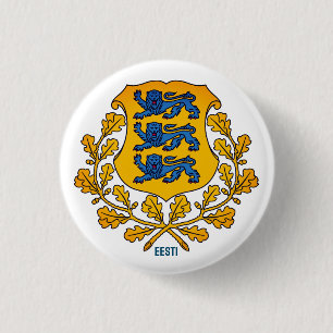 Bóton Redondo 2.54cm Bandeira/casaco de armas da Estônia