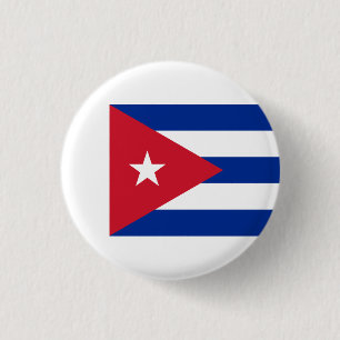 Bóton Redondo 2.54cm Bandeira cubana, Bandeira de Cuba
