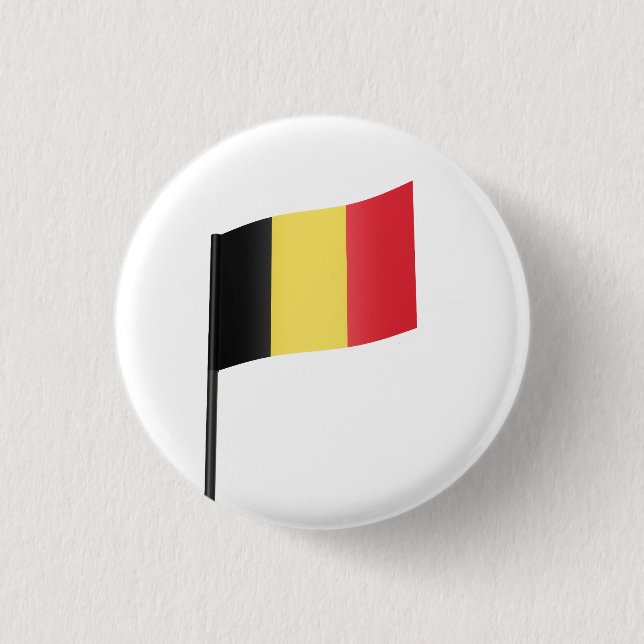 Bóton Redondo 2.54cm Bandeira da Bélgica (Frente)
