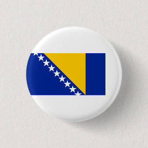 Bóton Redondo 2.54cm Bandeira da Bósnia e Herzegovina