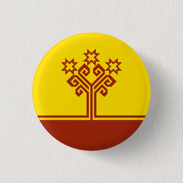 Bóton Redondo 2.54cm Bandeira da Chuváchia (Frente)