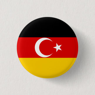 Bóton Redondo 2.54cm Bandeira da Comunidade Turca da Alemanha