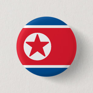 Bóton Redondo 2.54cm Bandeira da Coreia do Norte